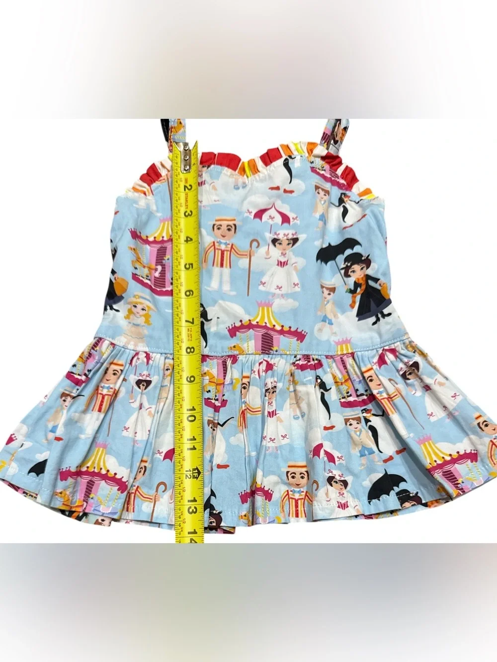 Mary Poppins Girls Sleeveless Smocked Tank Top Disney